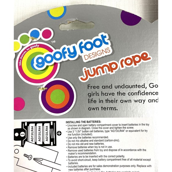 Goofy Foot Light-Up LED 7 ft Jump Rope Kids Fitness Suction Cup Handles Assorted - Picture 3 of 11